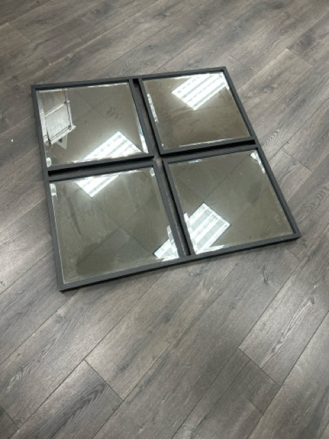 GREY 4 PANEL MIRROR