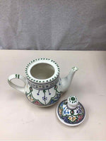 HAND-PAINTED CERAMIC TEAPOT