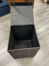BROWN FABRIC HAMPER