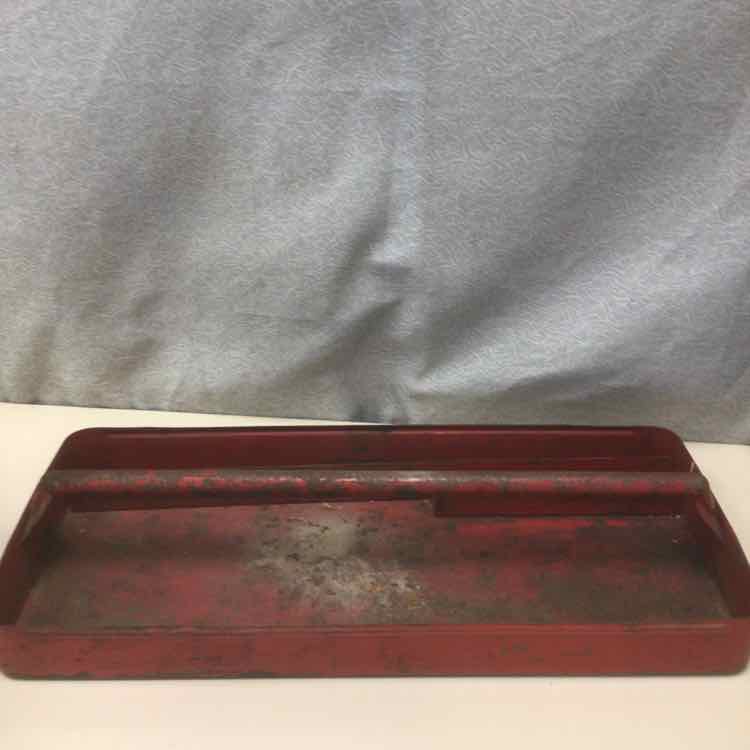 RED METAL TOOL TRAY