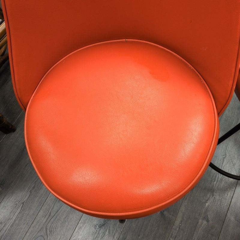 ORANGE MCM BARSTOOLS