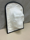 PAPER MACHE SKULL IN CLOTH HANGING