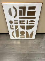 WHITE W/GOLD DESIGN PIC