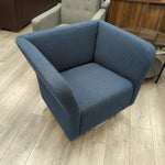 DARK BLUE SWIVEL ARMCHAIR