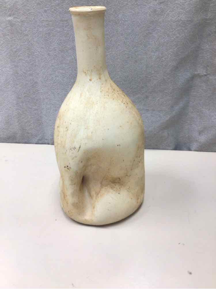DIST. WHITE CRUMPLED VASE