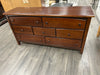 CHERRY 7 DRAWER DOUBLE DRESSER W/MIRROR