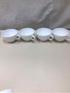 4 WHITE CAPPUCCINO MUGS