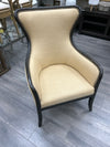 TAN ARMCHAIR W/NAILHEAD TRIM