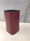 TALL RED METAL CONTAINER
