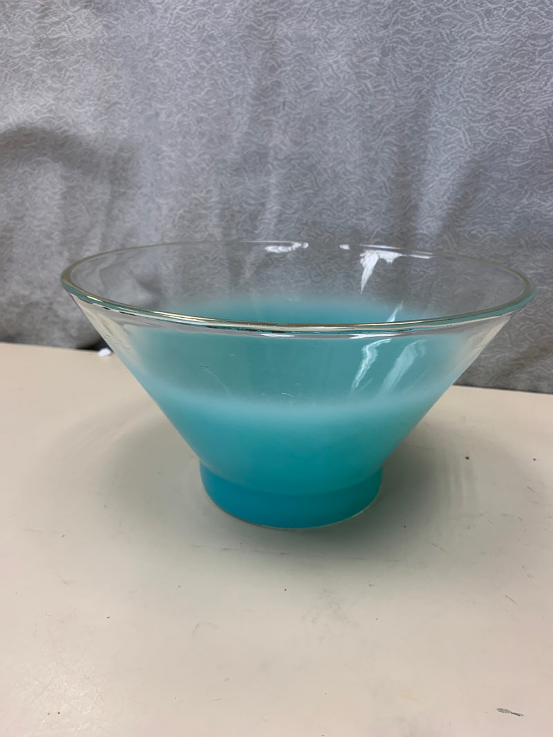 ANCHOR HOCKING BLENDO TEAL GLASS BOWL