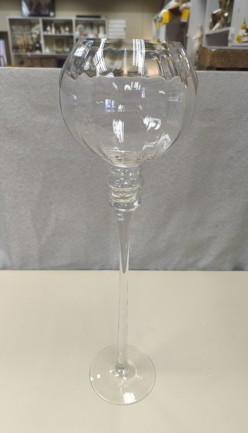 TALL GLASS CANDLEHOLDER