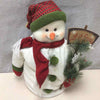 STUFFED SNOWMAN W/SIGN