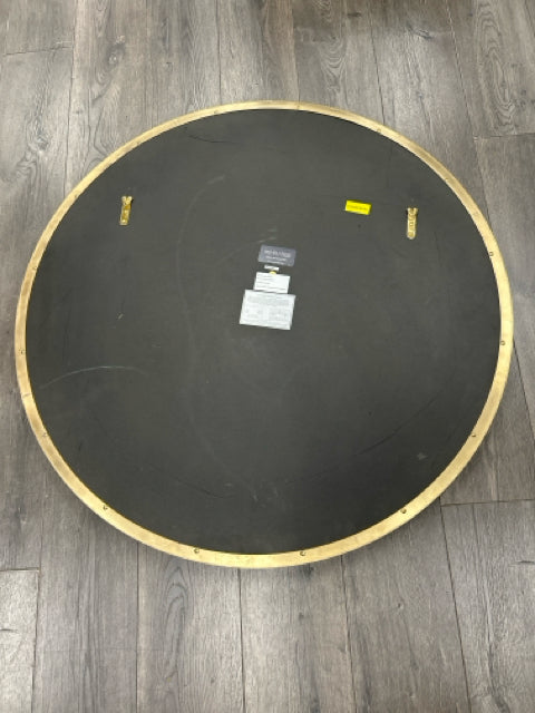 LARGE ROUND GOLD FRAME MIRROR