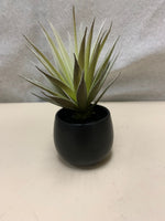 FAUX PLANT IN BLACK PLANTER