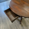 ROUND DROPLEAF TABLE W/DRAWER