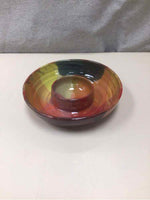 MULTI-COLOR CERAMIC CHIP DIP DISH