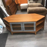 WOOD MULTI-TIER CORNER CONSOLE