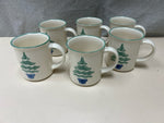 6 WINTER TREE MUGS