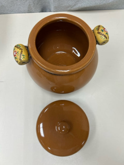 LARGE CARAMEL CERAMIC JAR