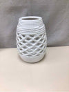 WHITE CERAMIC LANTERN