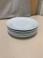 6 WHITE SNACK PLATES