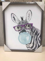 ZEBRA W/PURPLE GLASSES