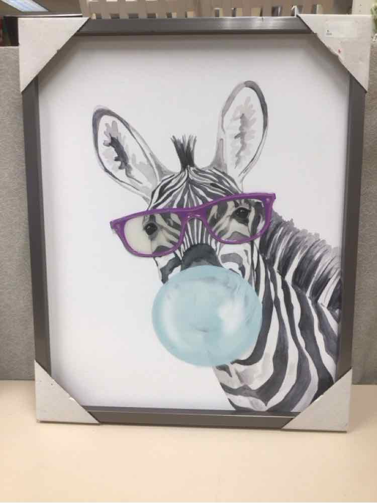 ZEBRA W/PURPLE GLASSES
