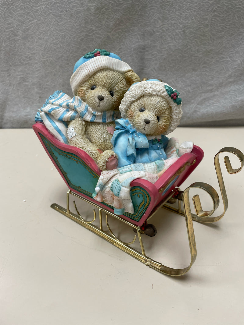 TEDDY BEARS IN SLEIGH MUSIC BOX