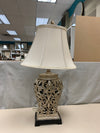 DARK CREAM SILVER CUT OUT DESIGN LAMP