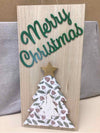"MERRY CHRISTMAS" HANGING WOOD SIGN
