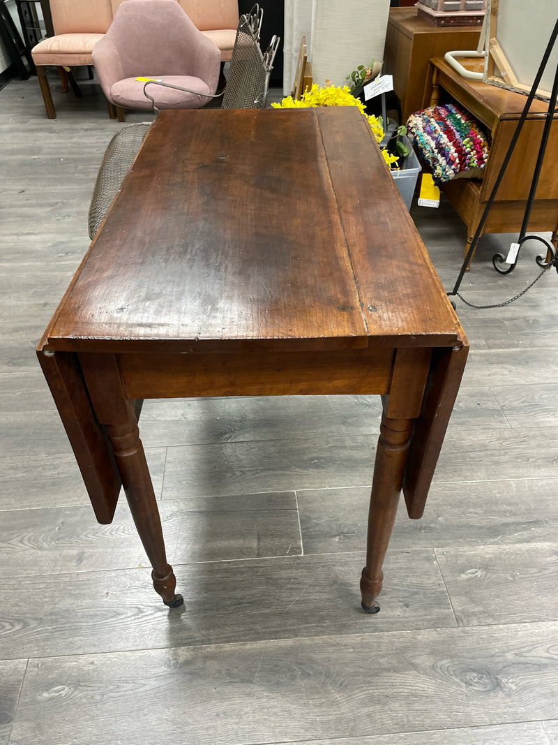 DARK WOOD DROP LEAF TABLE