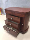 BROWN 3 DRAWER JEWELRY BOX WITH 2 SIDE DRAWERS