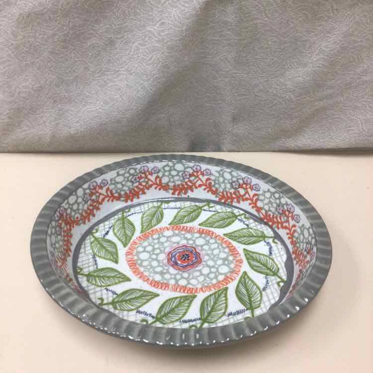 FLORAL W/LEAF CERAMIC BOWL