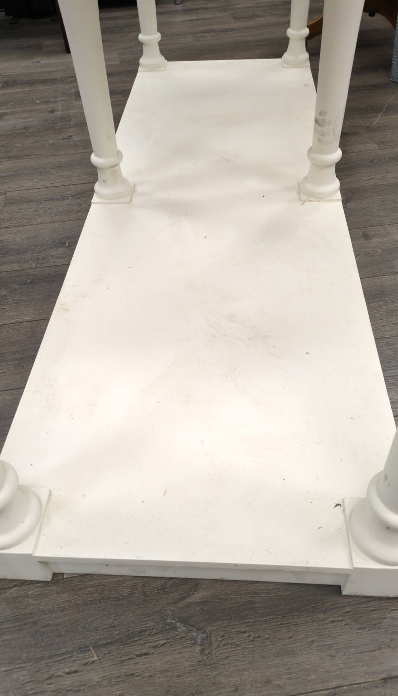OVERSIZED WHITE WOOD CONSOLE