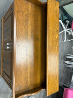 WOOD PAINTED CABINET W/2 TIER TOP