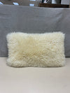 CREAM LAMB SKIN PILLOW