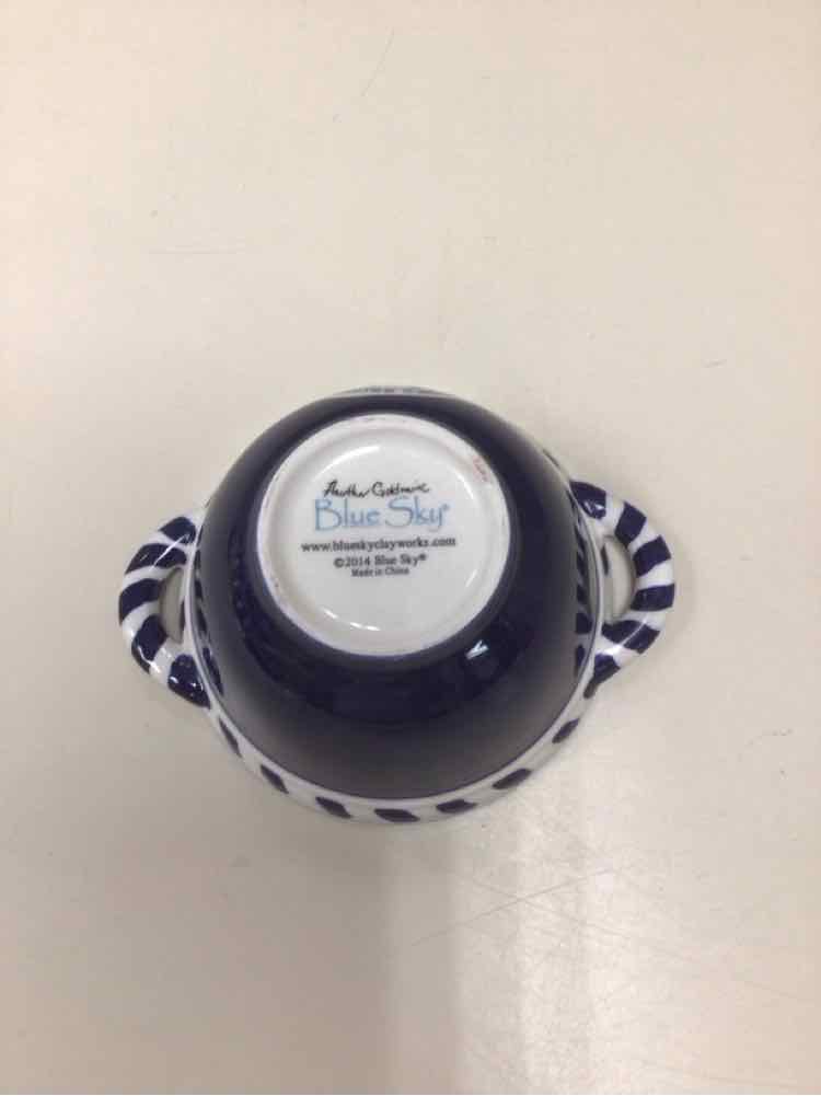 "INDGO CRAB" BLUE/WHITE DISH