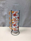4 FALL CUPS W/HOLDER
