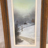 FRAMED WINTER CABIN DRAWING