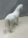 WHITE STITCHED HORSE FIGURINE