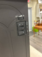 BLACK PLASTIC FIREPLACE