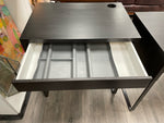 BLACK LAMINATE ONE DRAWER DESK
