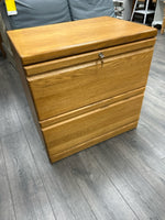OAK FILE 2 DRAWER FILE CABINET