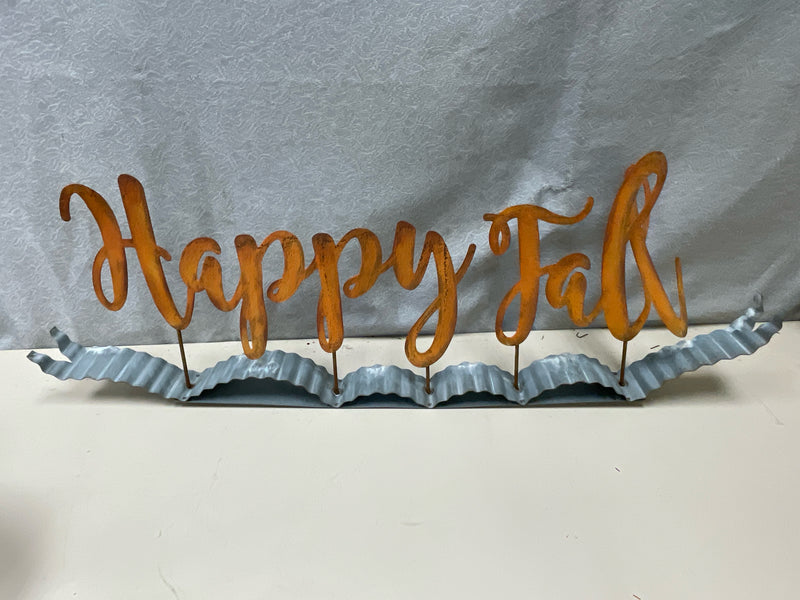 HAPPY FALL METAL SIGN