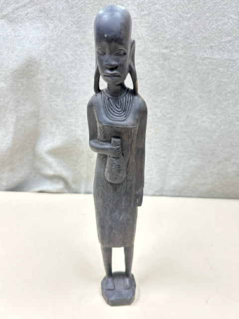 WOOD CARVED AFRICAN STATUE