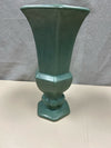 TALL GREEN CERAMIC VASE