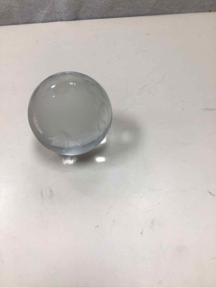 WHITE CLEAR GLASS GLOBE