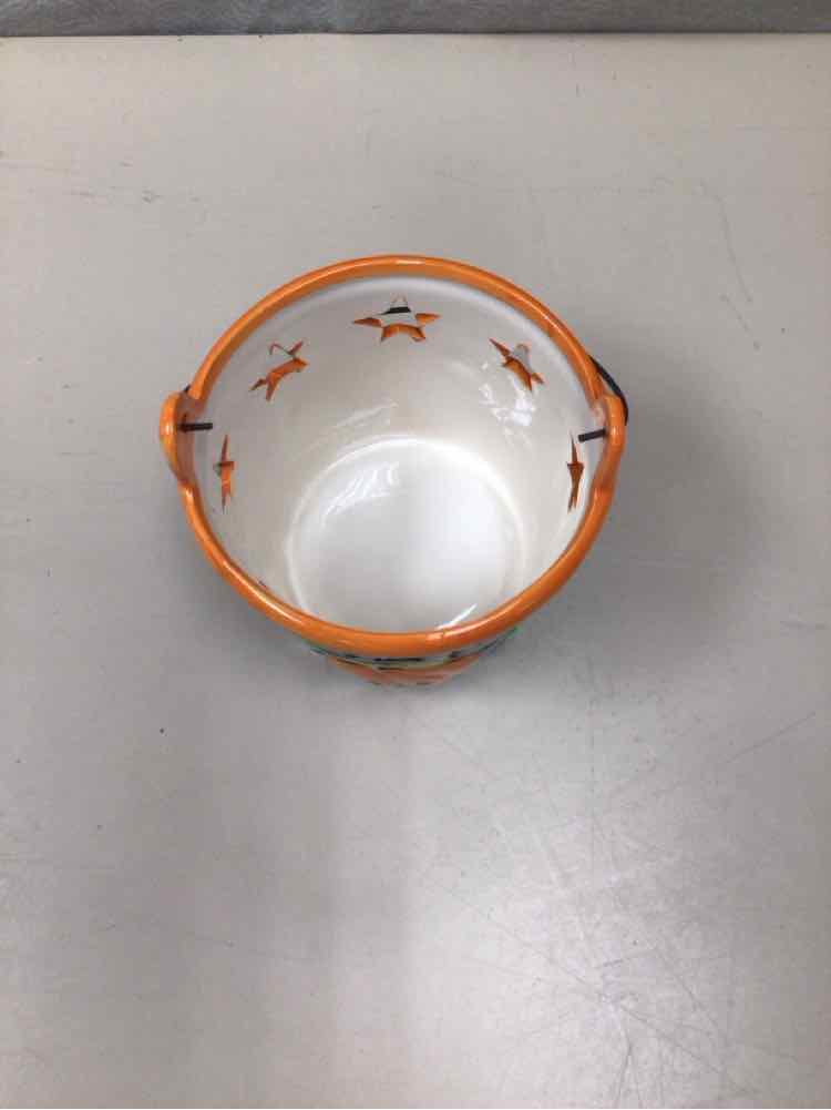 CERAMIC JACK-O-LANTERN BUCKET