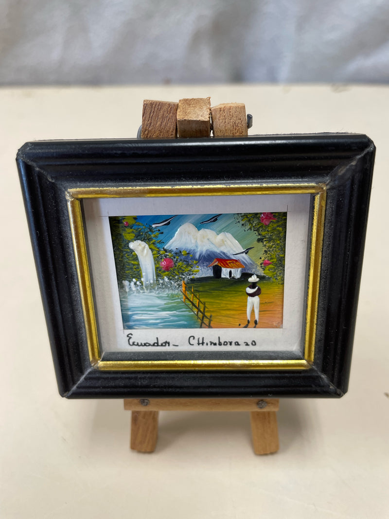 MINI ECUADOR PAINTING W/STAND