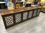 9FT TRIPLE CABINET CREDENZA W/MIRRORED FRONT